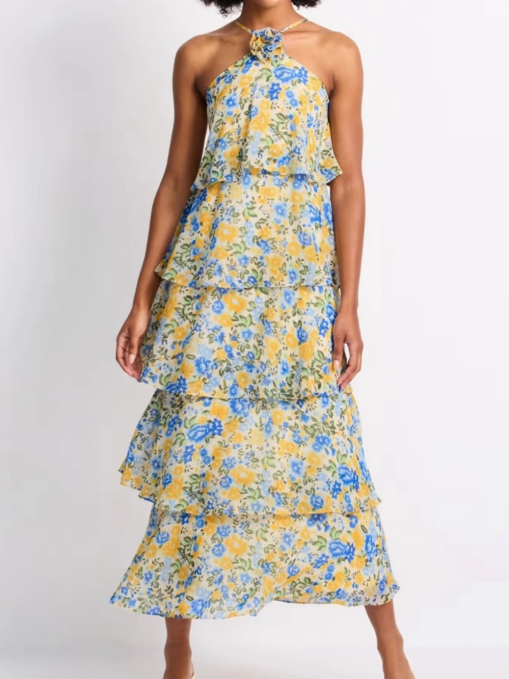 Vero Moda Lana tiered ruffle dress
